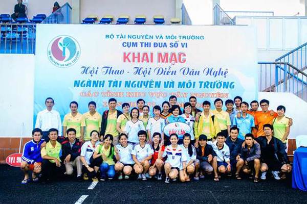 Sở Tài nguyên và Môi trường tỉnh Đắk Lắk tham gia Hội thao – Hội diễn văn nghệ công chức, viên chức Cụm Thi đua số VI, Sở Tài nguyên và Môi trường các tỉnh khu vực Tây Nguyên năm 2015