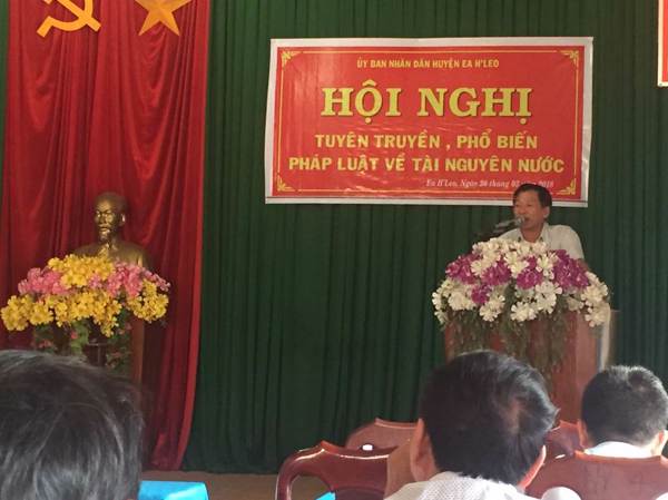 Hội nghị tuyên truyền, phổ biến pháp luật về tài nguyên nước trên địa bàn xã Ea Ral, huyện Ea H’leo